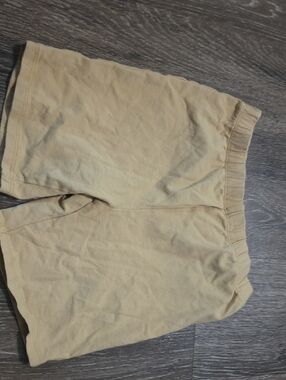 Kids Cotton Elastic-Waist Shorts in Tan